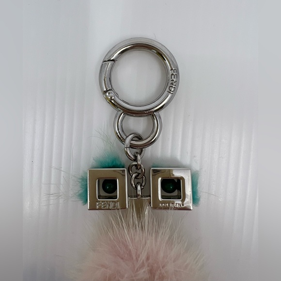 Fendi Pink Mink Hypnoteyes Chick Pom Pom Bag Charm - Picture 2 of 7